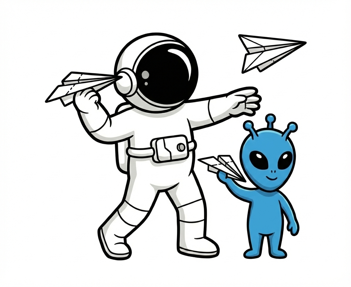 Astronaut in the air